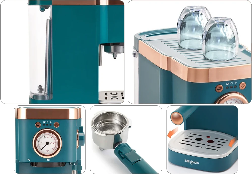 compact espresso machine with milk frother