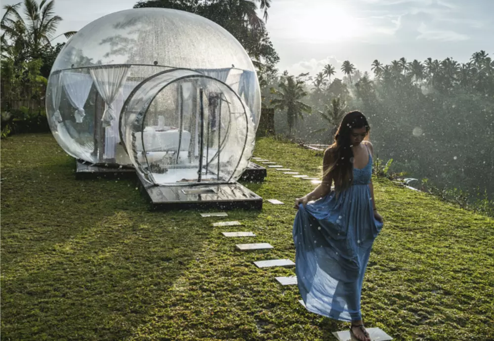 star gazing bubble tent